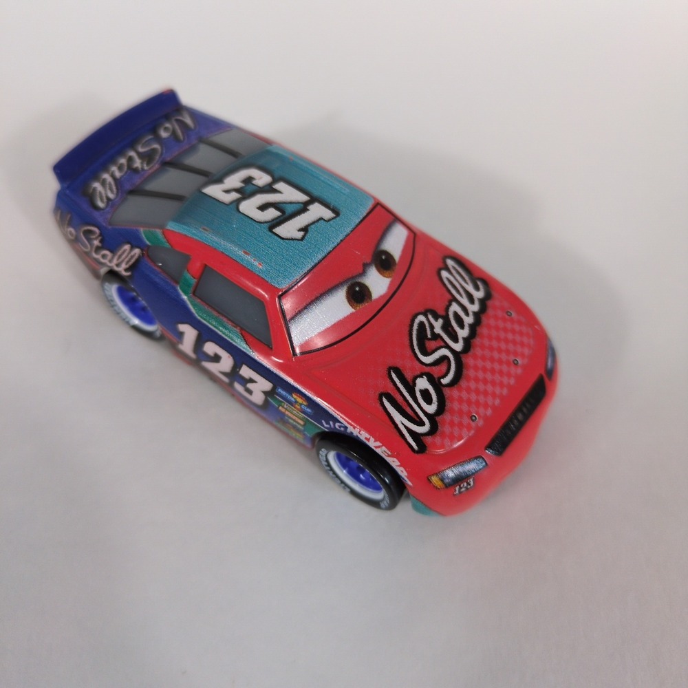 Disney Pixar Cars Mattel Todd Marcus No Stall 123 Diecast Toy Car Piston Cup
